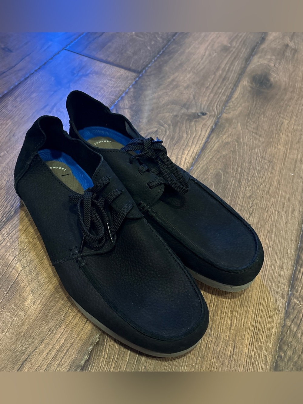 Clarks ShacreLite Low Oxford Black Nubuck